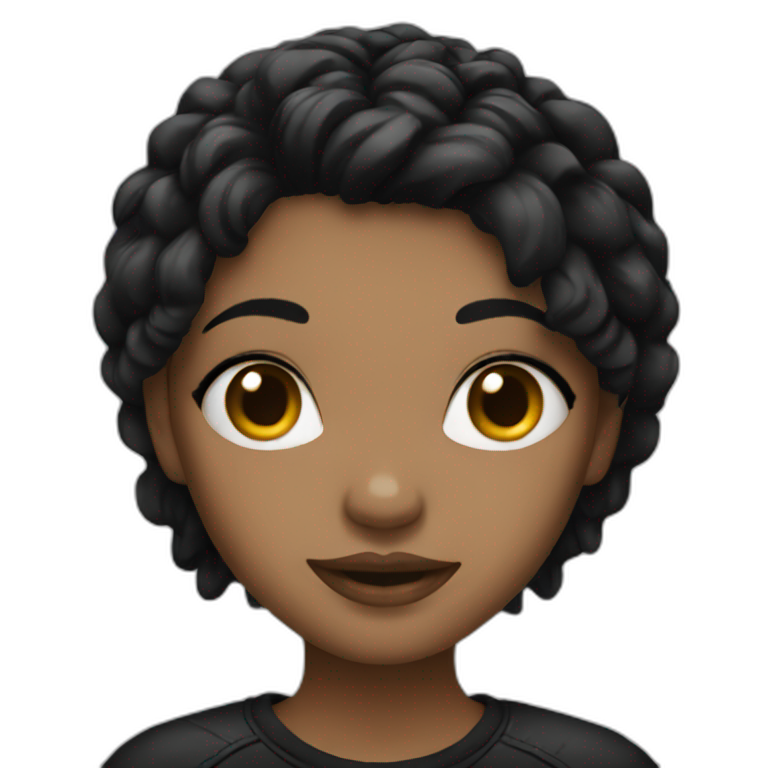 girl with piercings and black hair emoji