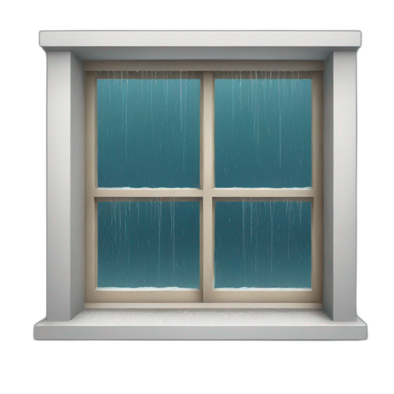 rainy window emoji