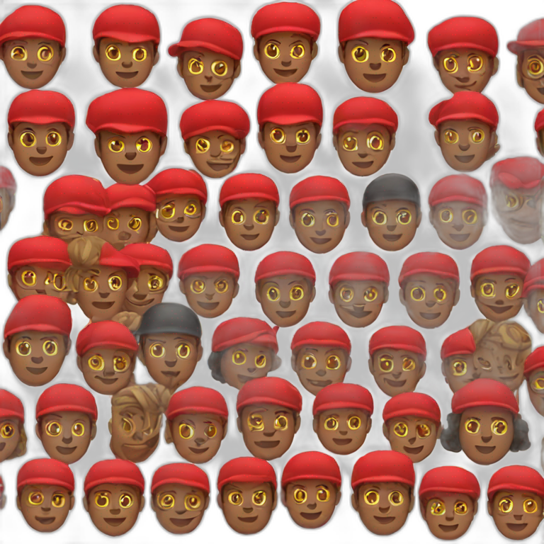 black man with red hat emoji