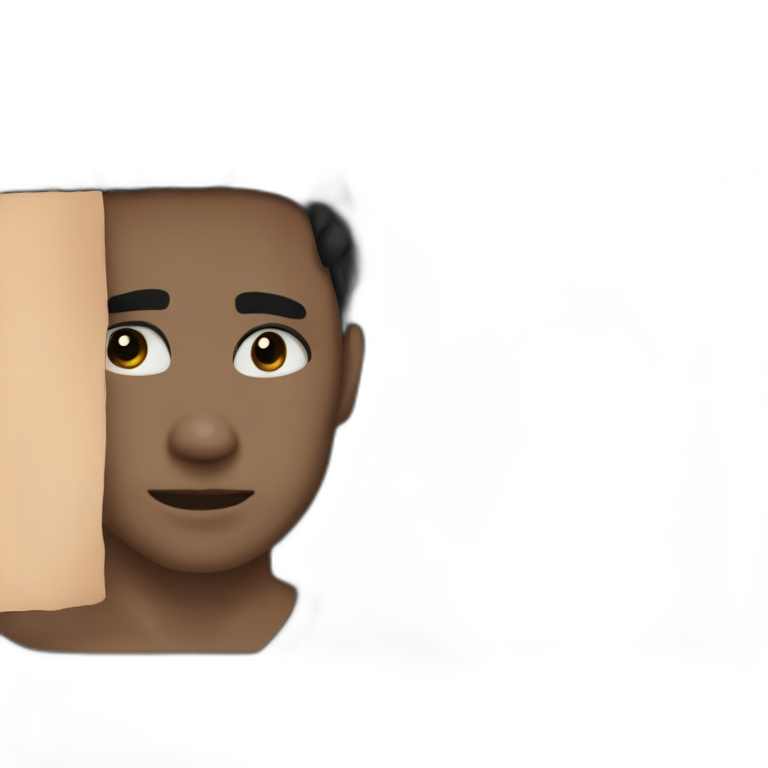 mysterious black-haired boy portrait emoji