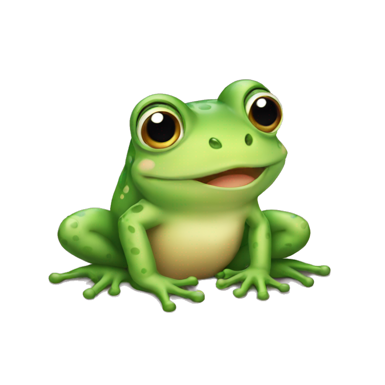 cute frog learn emoji
