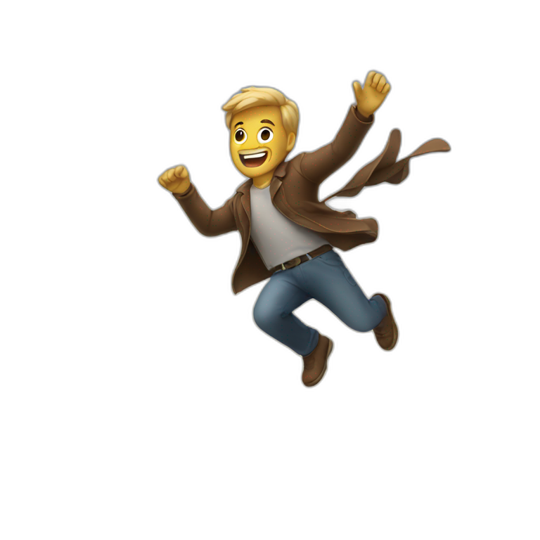 man flying emoji
