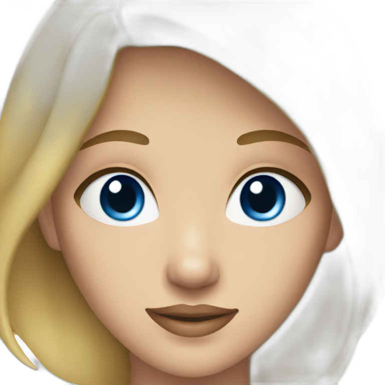 Young Woman with blonde hair and blue eyes emoji