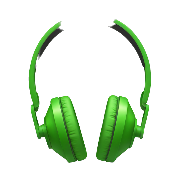 green headphones emoji