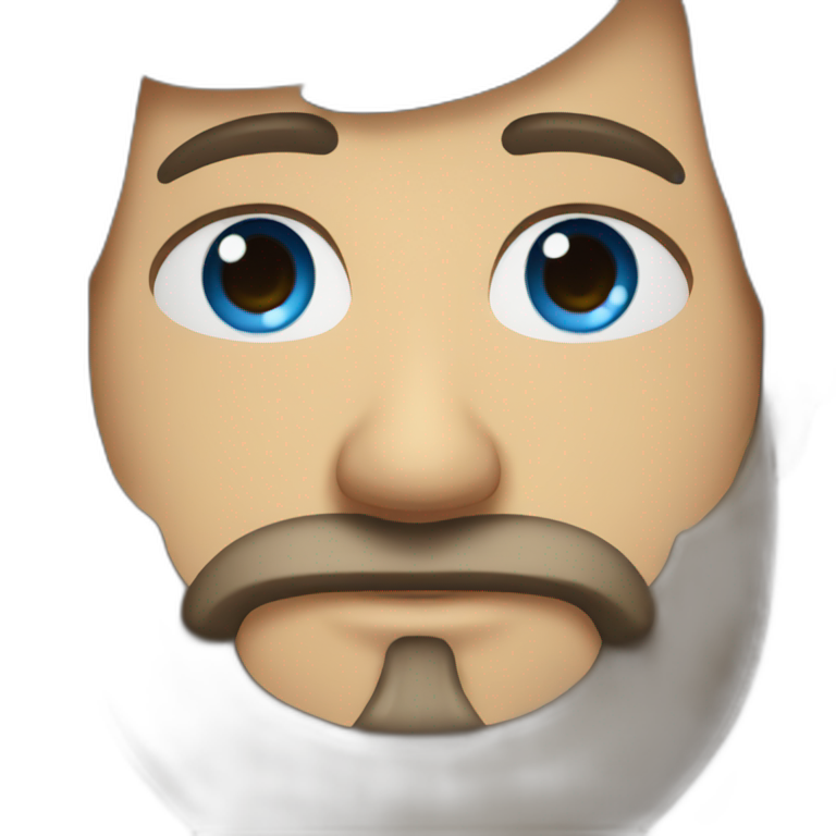 Man with Beard and blue eyes emoji