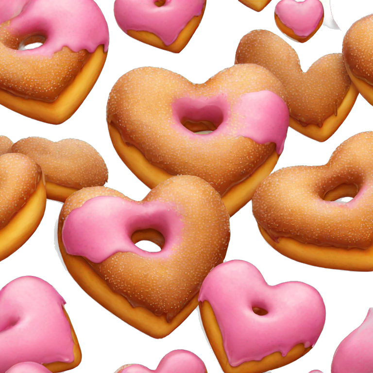 Heart shaped donut emoji