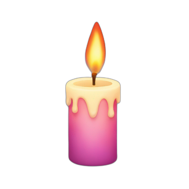 candle and heart above emoji