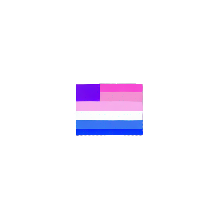 bisexual flag - pink, purple, ad blue emoji