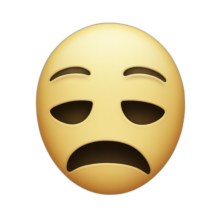 Sad emoji with happy mask emoji