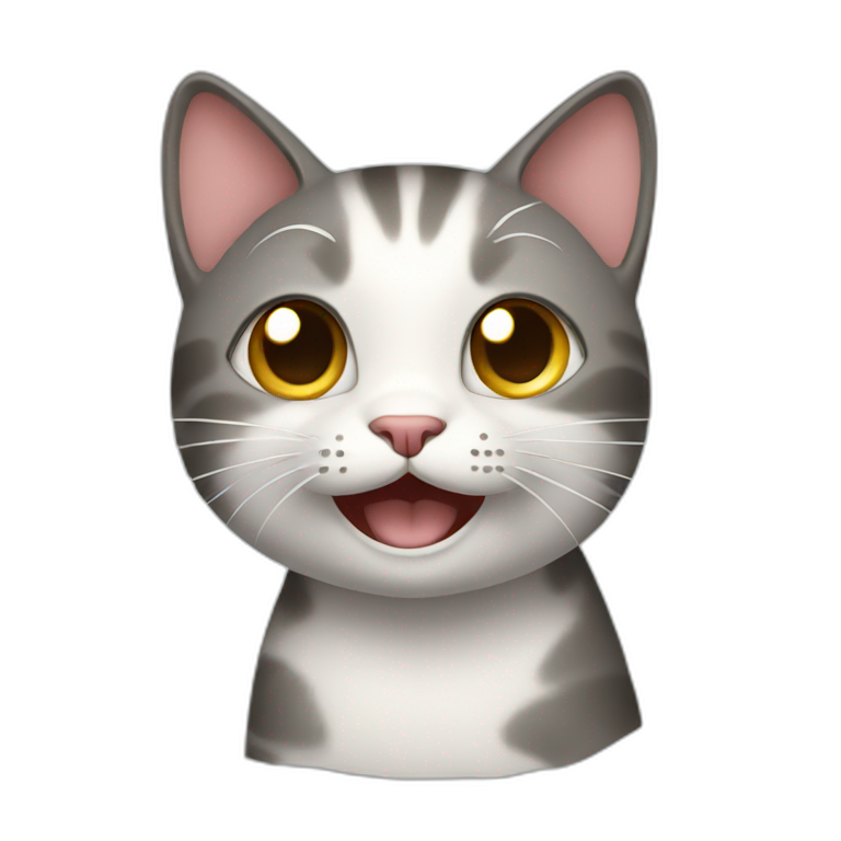 Happy happy happy cat standing emoji