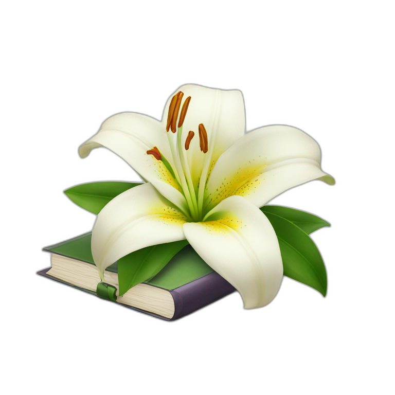 lily flower with diploma emoji