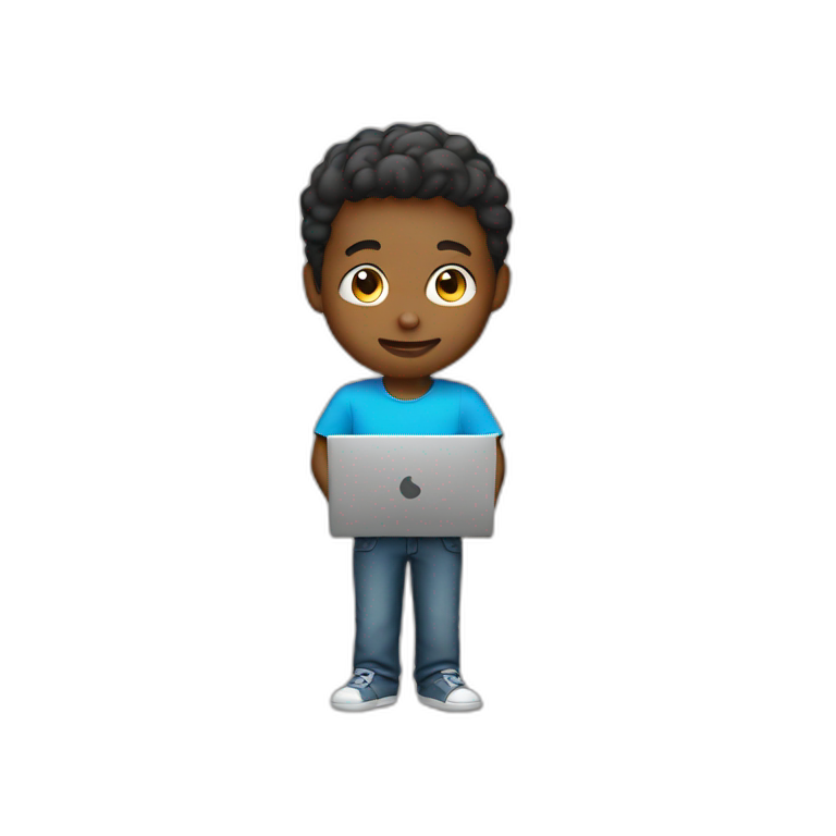 Boy with laptop emoji