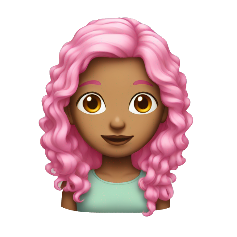 Pink haired girl emoji