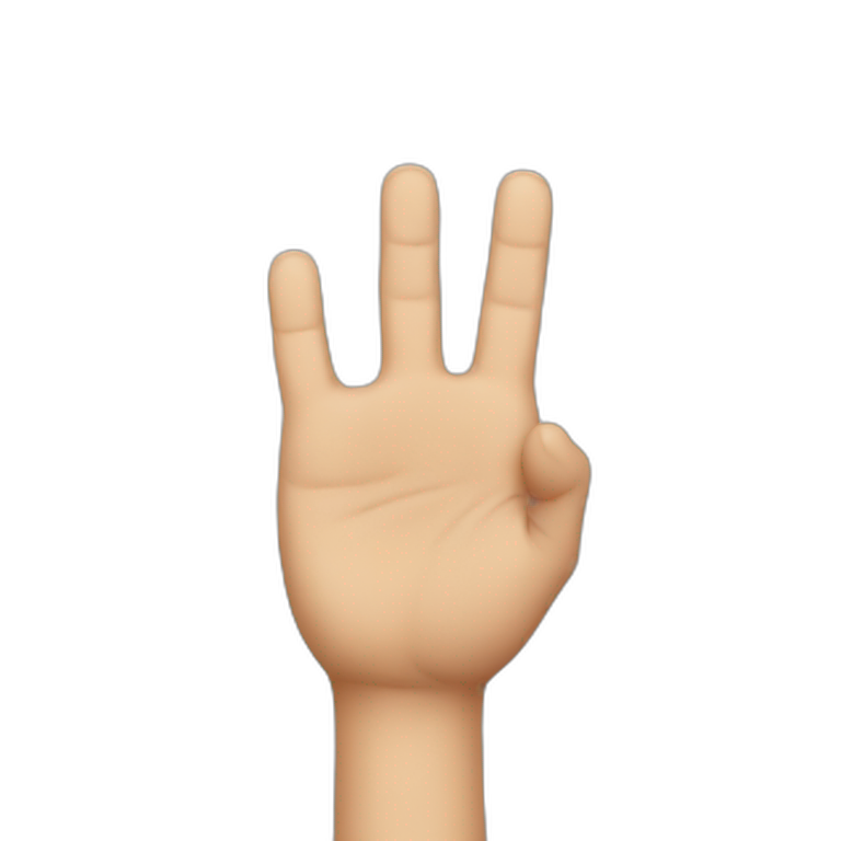 Hand 2 fingers emoji