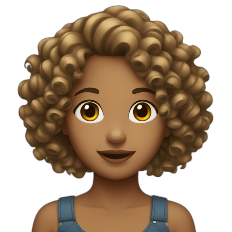 Girl with curls emoji