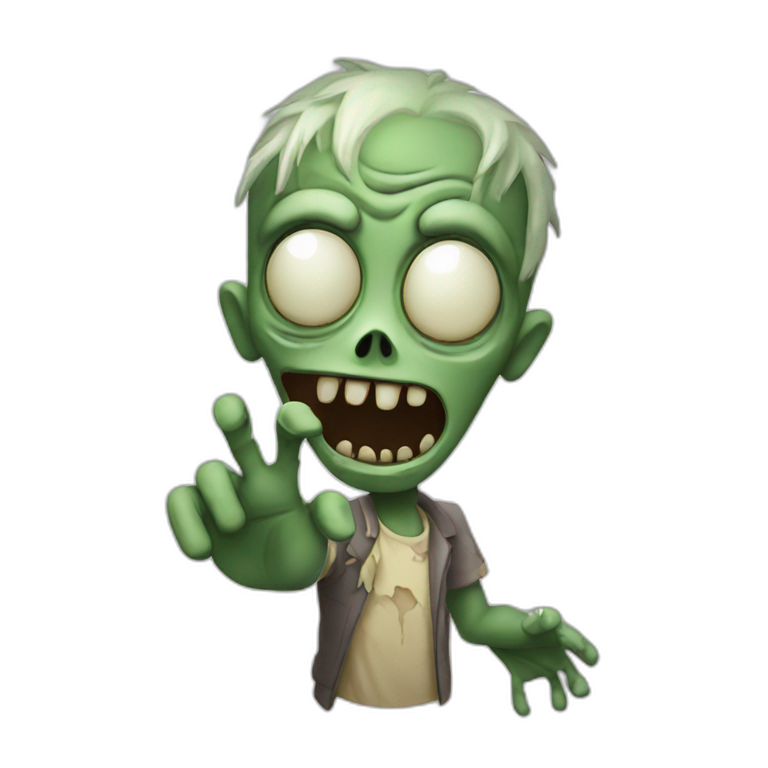 zombie waving hi emoji