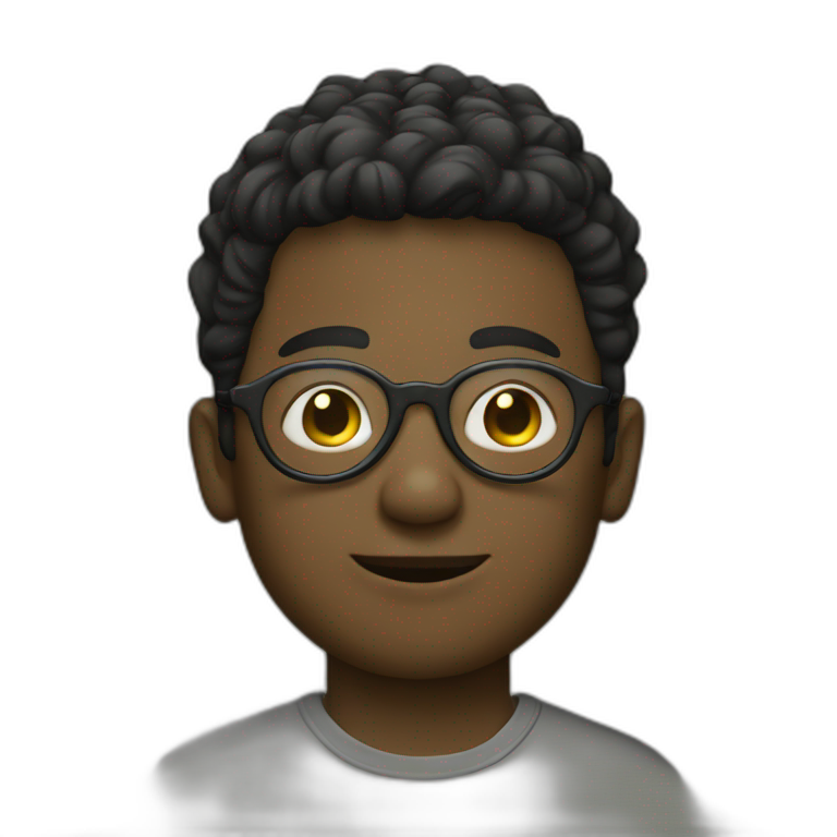 Boy with circlw specs emoji