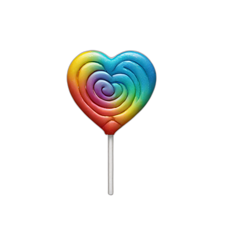 lollipop heart shape emoji