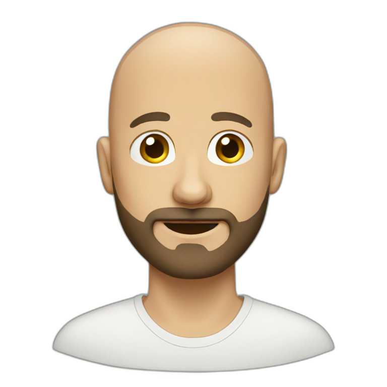 bald guy with beard emoji