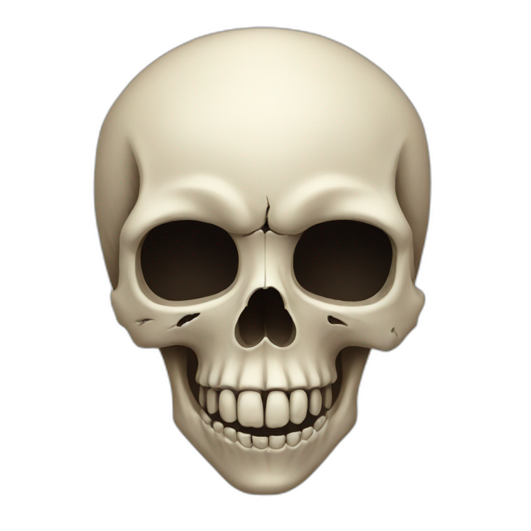 Skull heart emoji