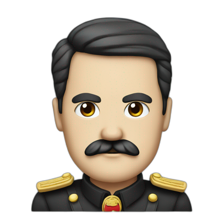 German dictator with black hair and square mustache emoji