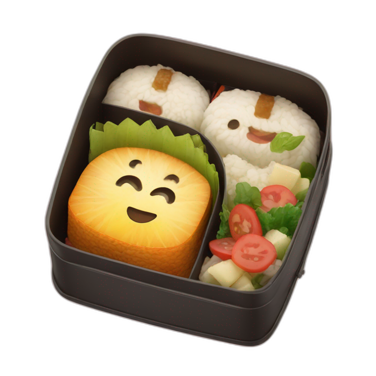 bento box with a tamagui inside emoji