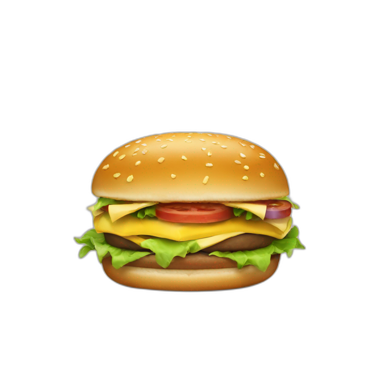 Chat qui mange un hamburger emoji