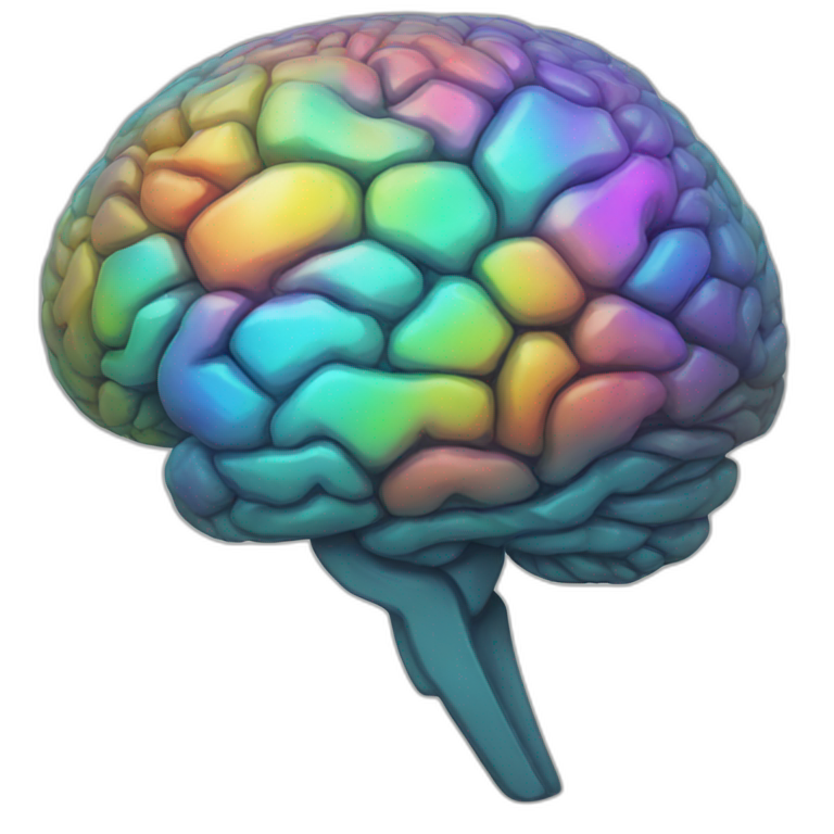 ultra prismatic front brain emoji