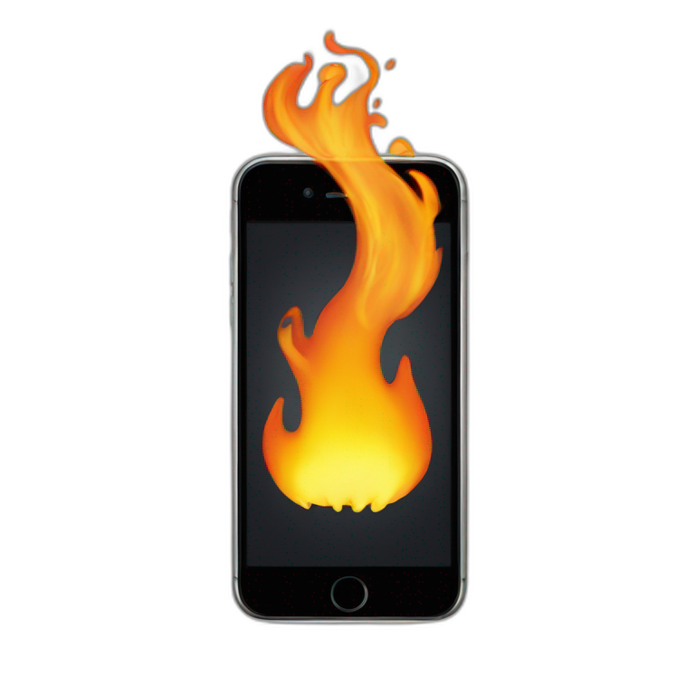 Iphone flaming emoji