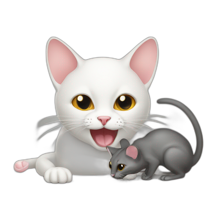 cat eat mouse emoji
