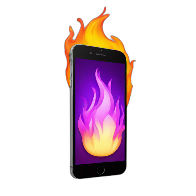 Iphone flaming emoji