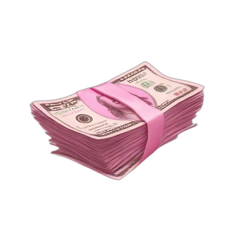 pink money flying  emoji