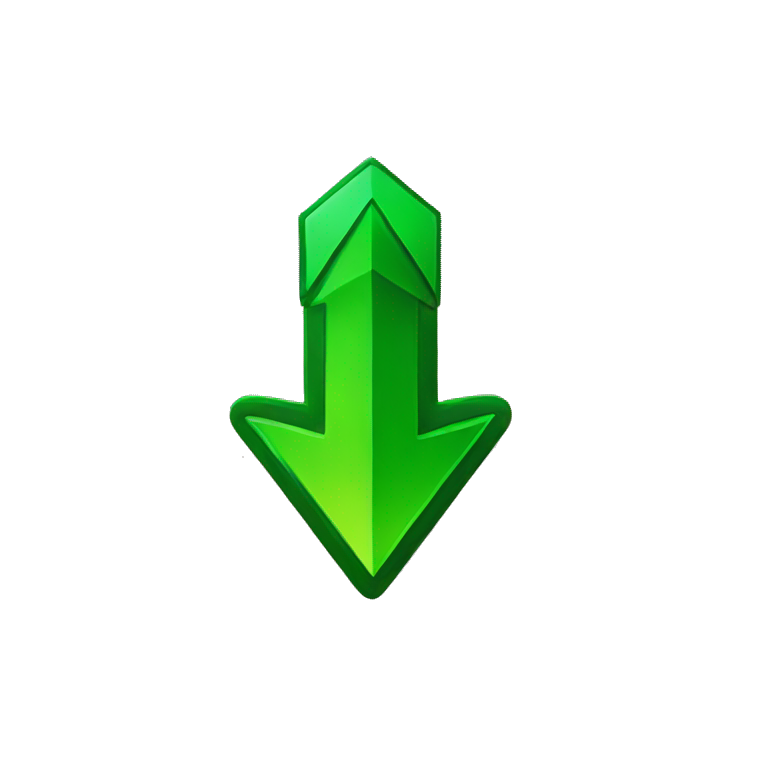 green arrow up badge emoji