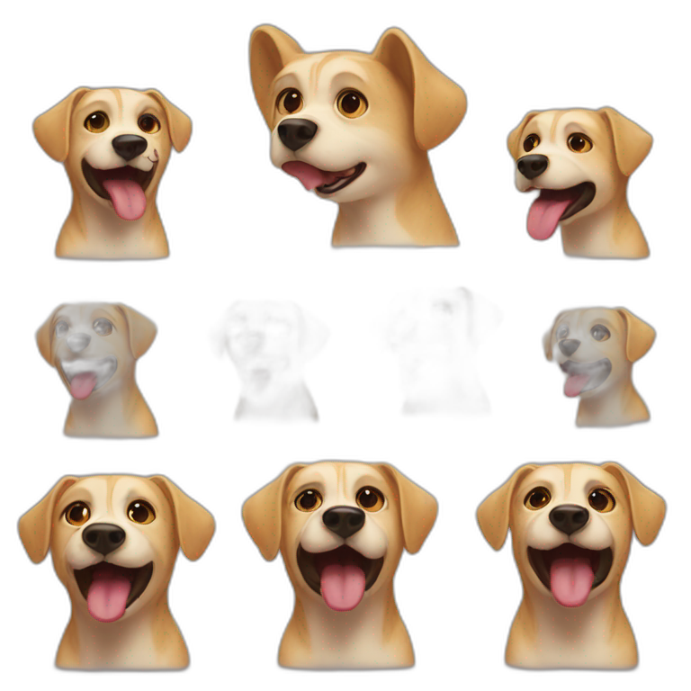 Emoji barking emoji