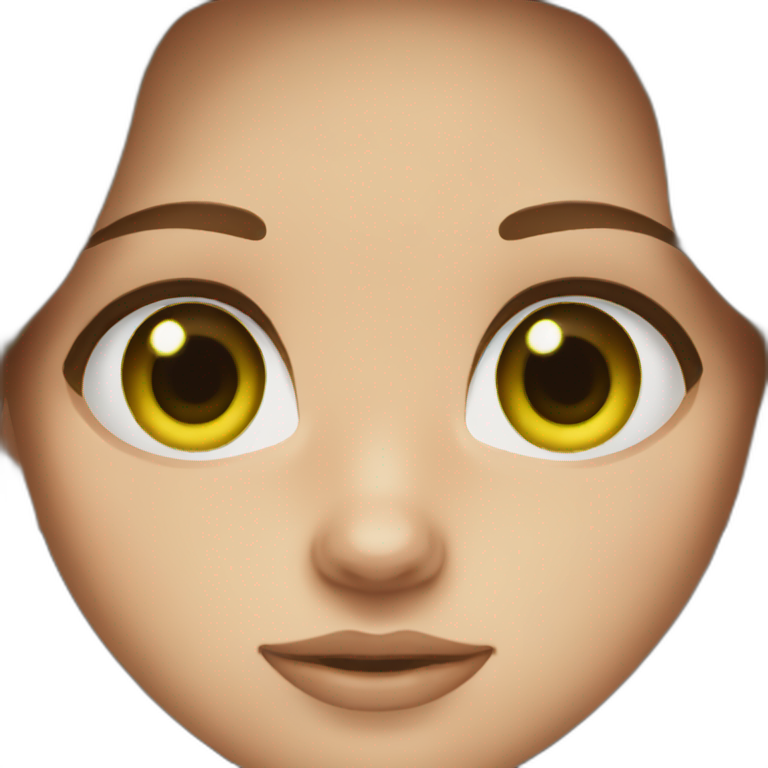 girl brown hair and green eyes with freckles emoji