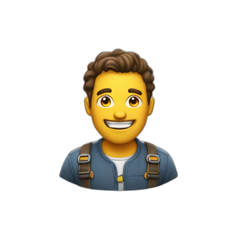 overly happy developer emoji