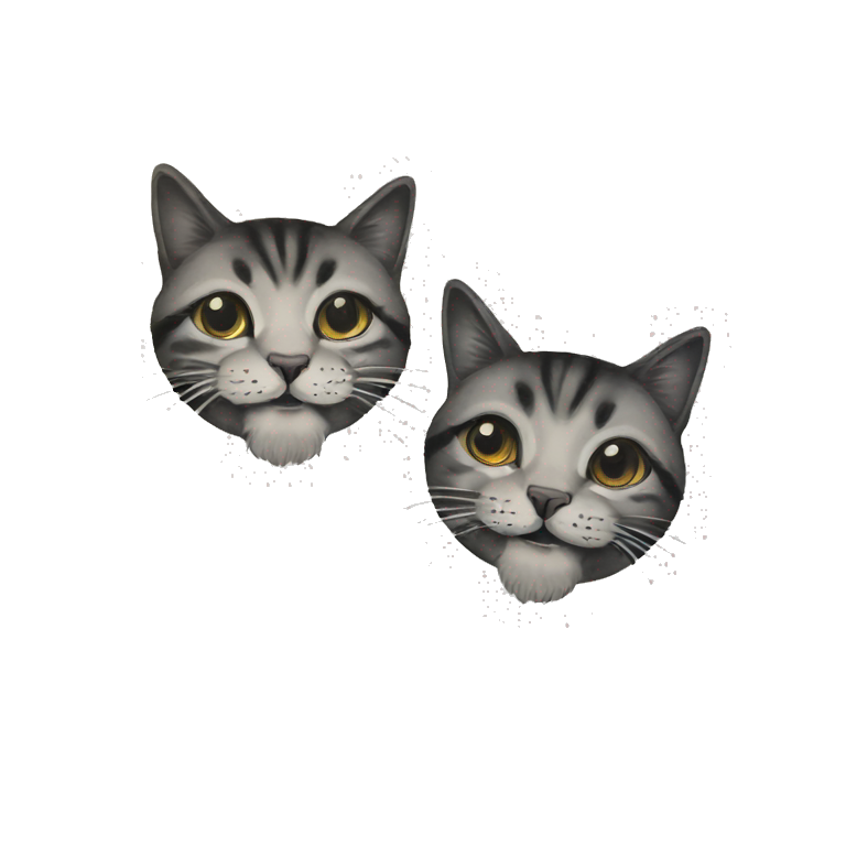 two cats number thirteen tattoo emoji