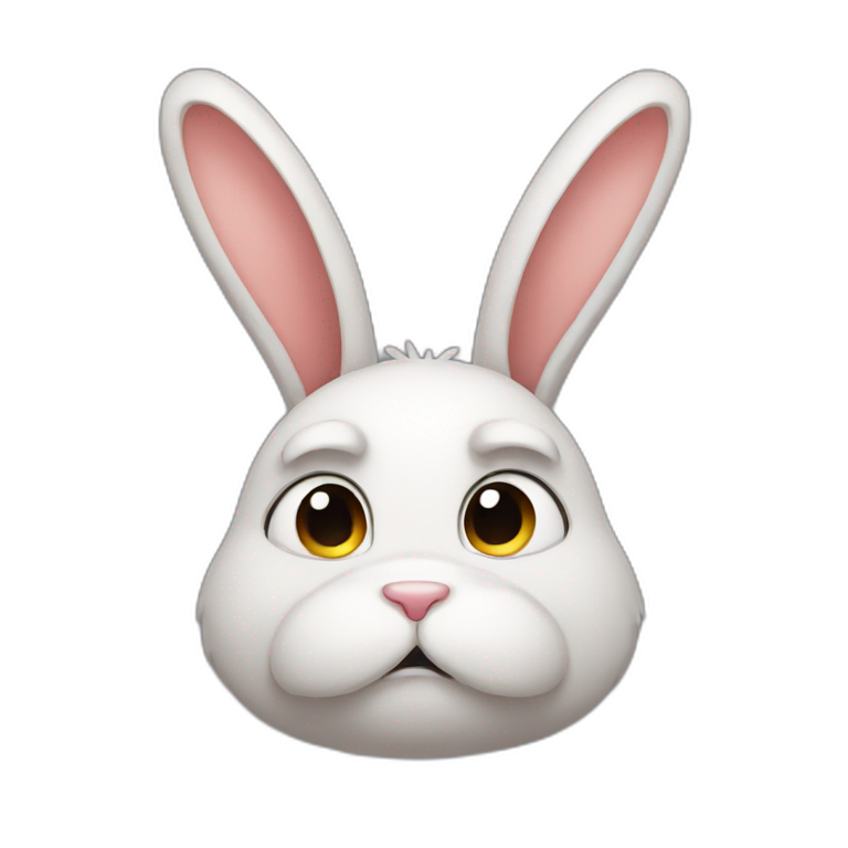 sad rabbit sad emoji