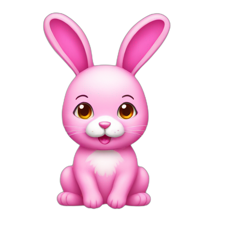 Pink rabbit emoji