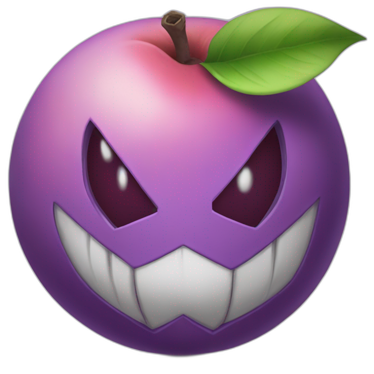Purple poison peach pokemon emoji