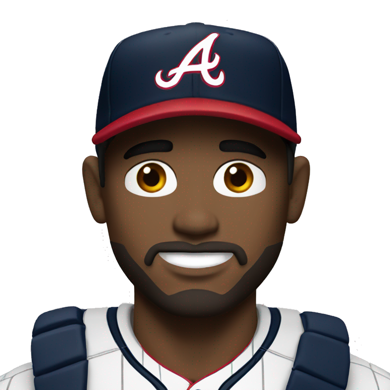White Guy Atlanta Braves Icon as a Emjoi emoji