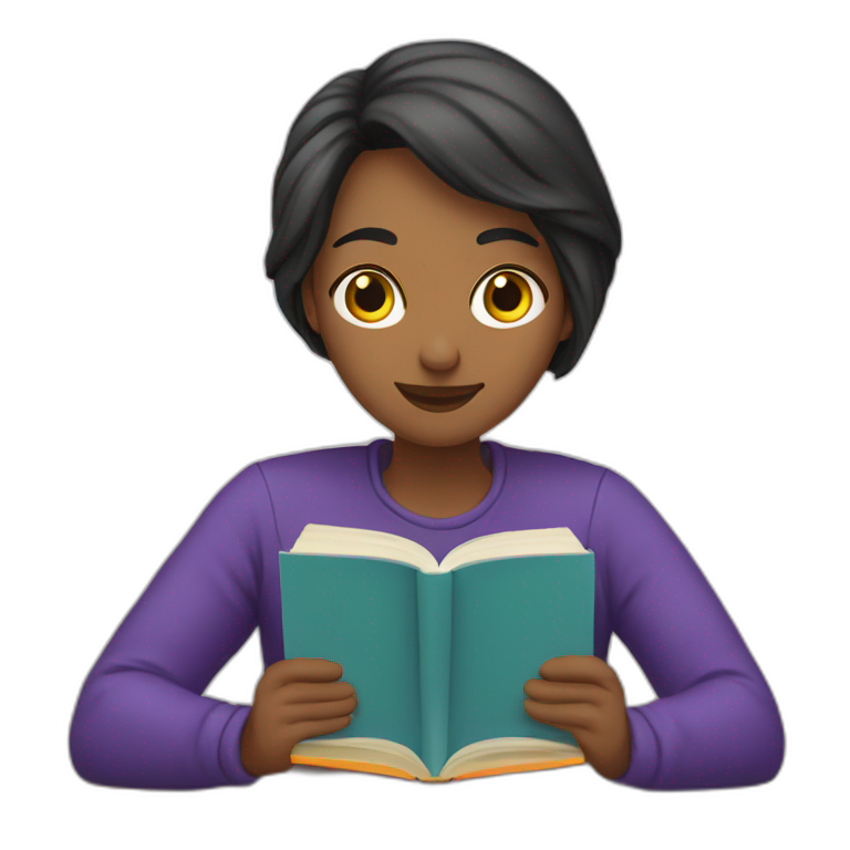 una persona leyendo un libro emoji