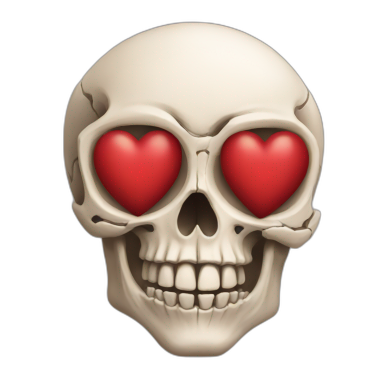 skull heart emoji