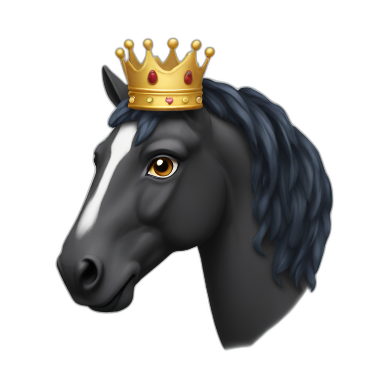 dark horse with a crown emoji
