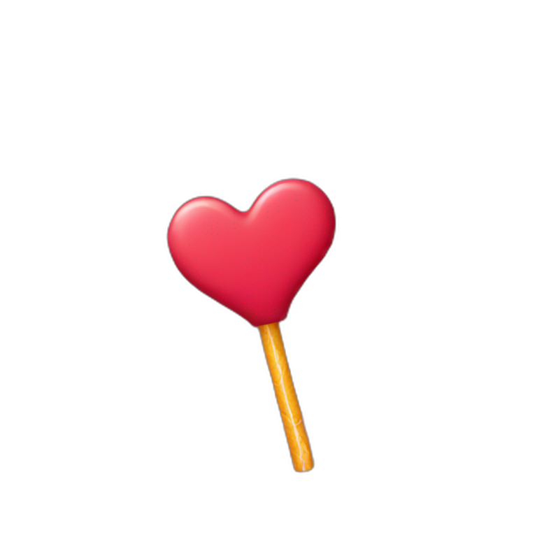 lollipop heart shape emoji