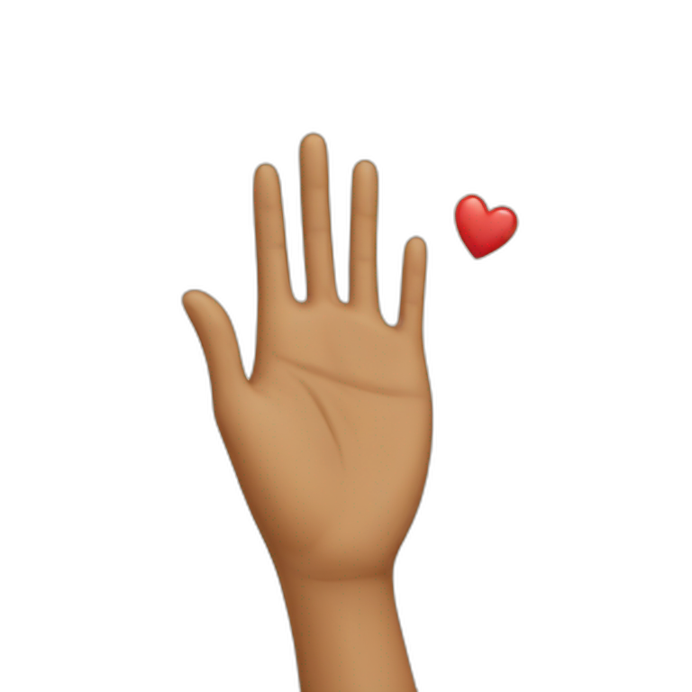 Tan hands making a heart emoji