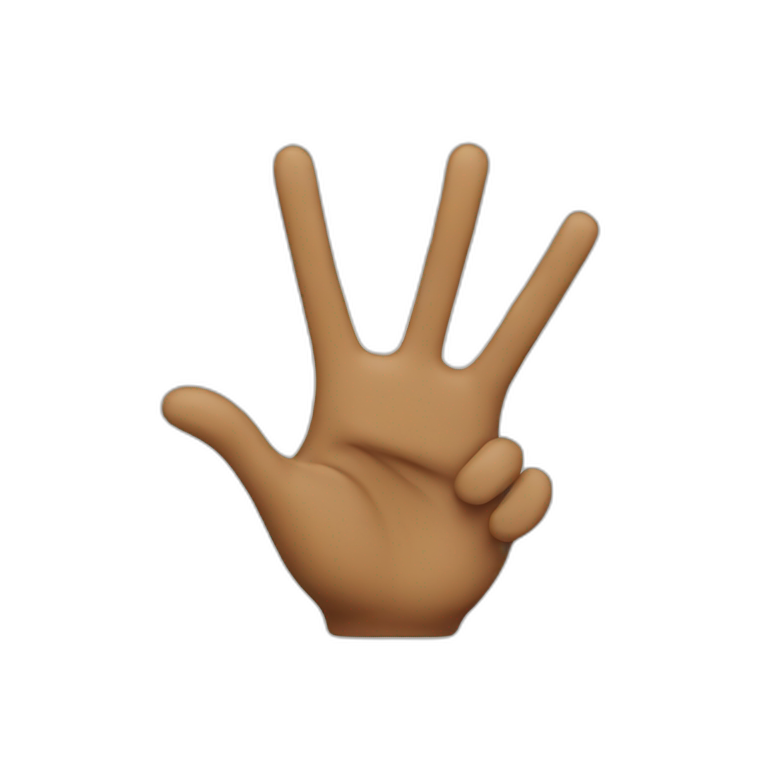 peace hand man emoji