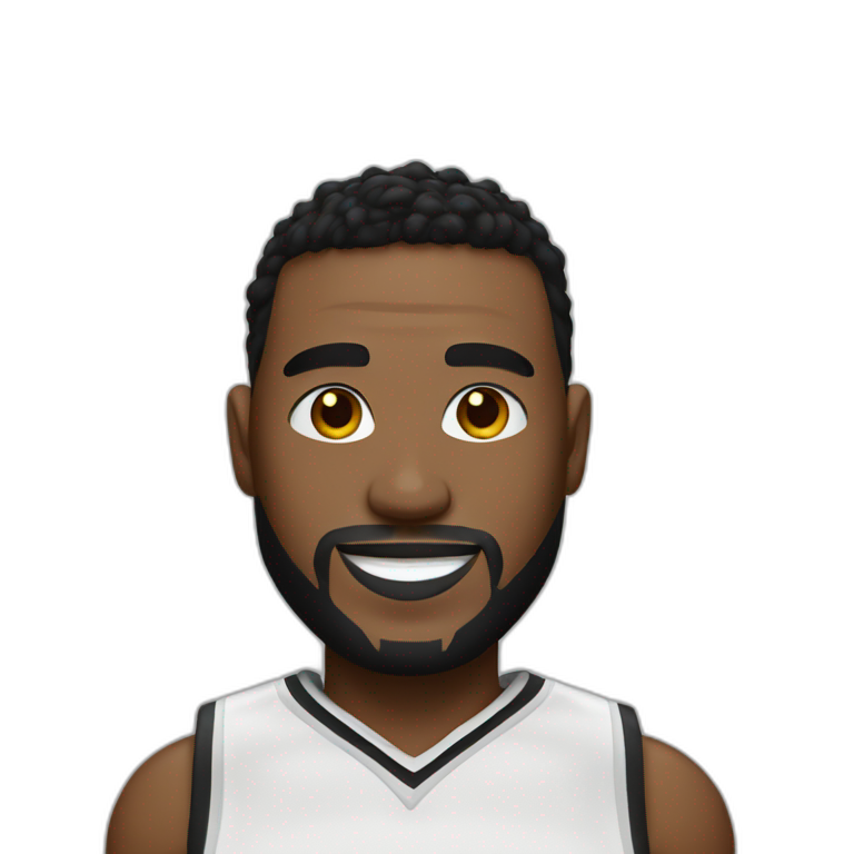 Kevin Punter wearing black and white basketball jersey emoji
