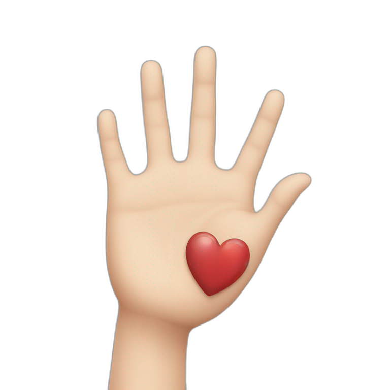 hand half of a heart emoji