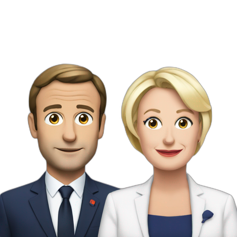 Macron sur Le Pen emoji